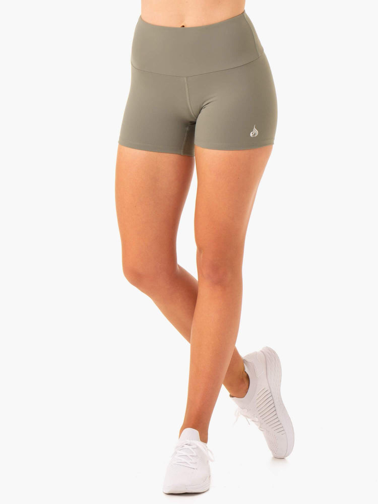 Shorts Ryderwear Staples Scrunch Bum Booty Kaki Femme | XZG-92245785