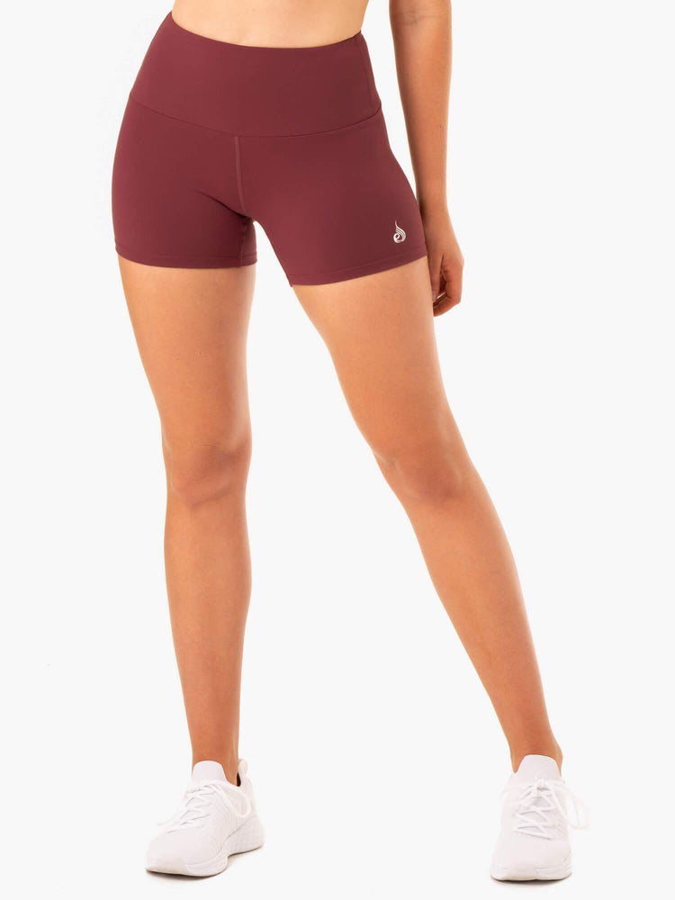 Shorts Ryderwear Staples Scrunch Bum Booty Bordeaux Femme | VZW-58132973