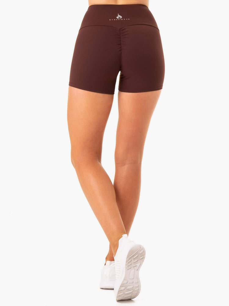 Shorts Ryderwear Staples Scrunch Bum Booty Chocolat Femme | IGX-21197475