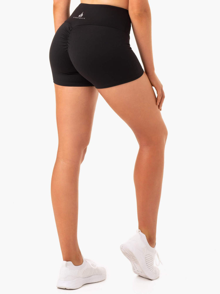 Shorts Ryderwear Staples Scrunch Bum Booty Noir Femme | MVD-33371209