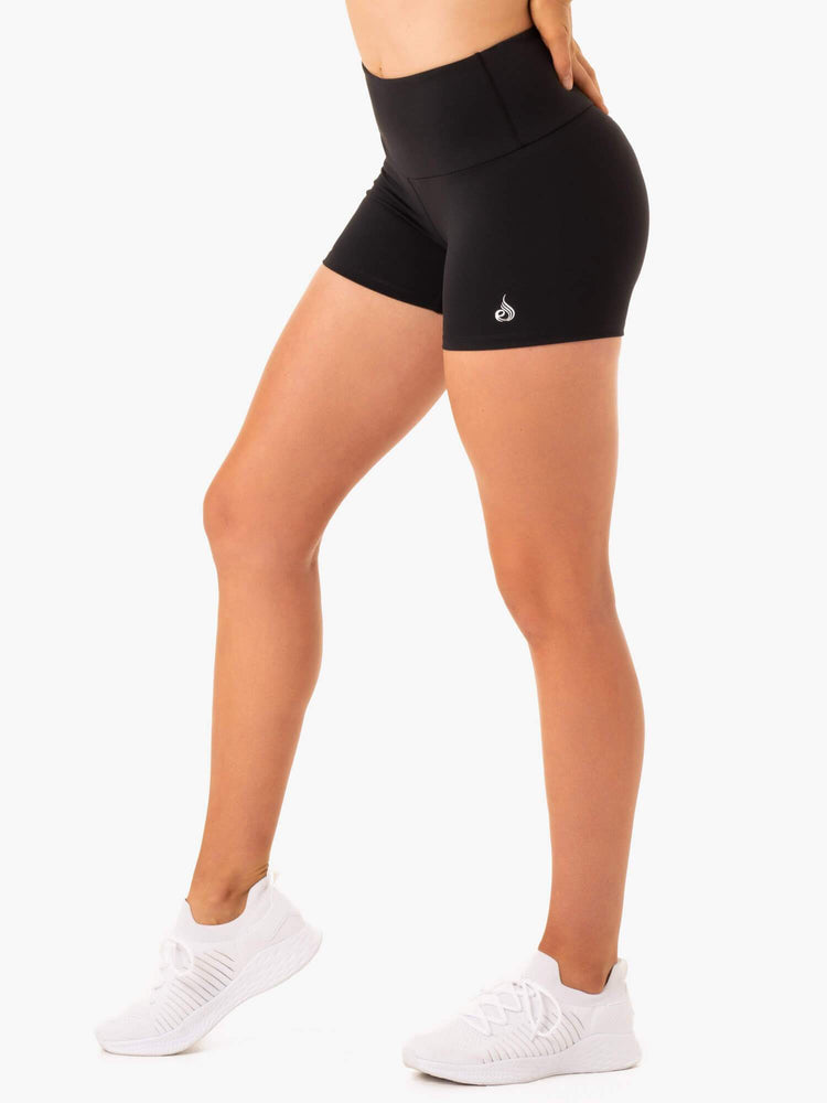 Shorts Ryderwear Staples Scrunch Bum Booty Noir Femme | MVD-33371209