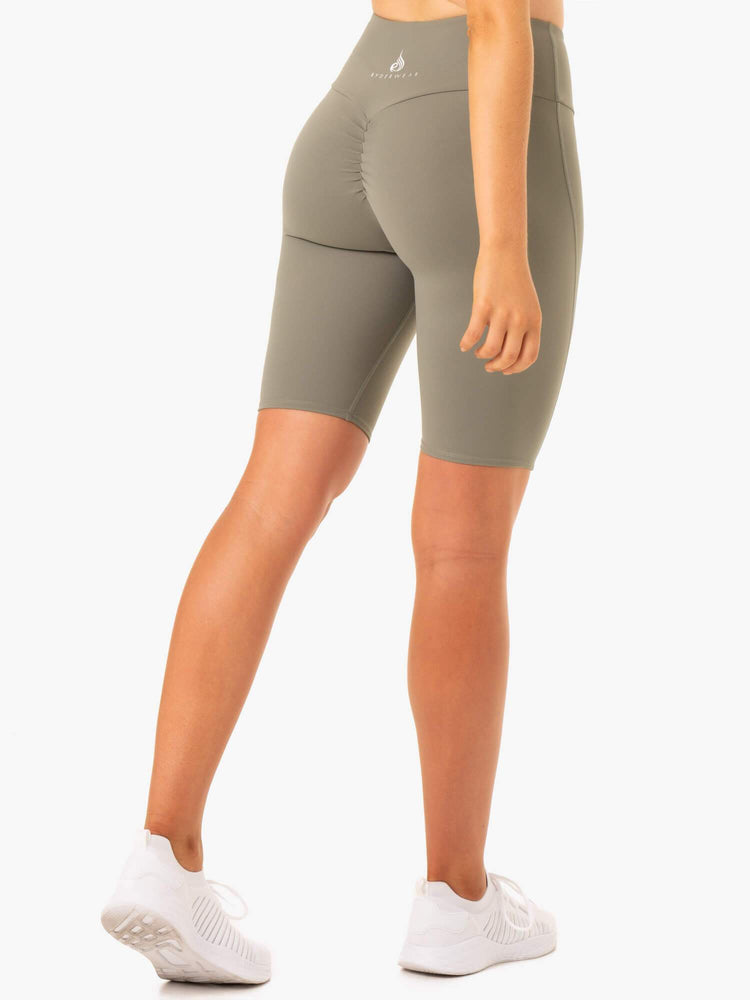 Shorts Ryderwear Staples Scrunch Bum Bike Kaki Femme | BVR-74360082