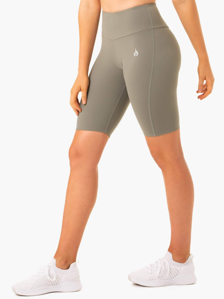 Shorts Ryderwear Staples Scrunch Bum Bike Kaki Femme | BVR-74360082