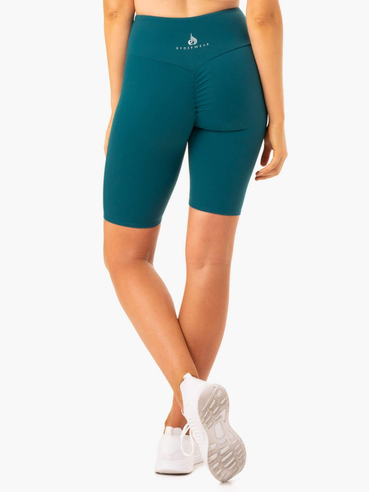 Shorts Ryderwear Staples Scrunch Bum Bike Turquoise Femme | NUH-99480684