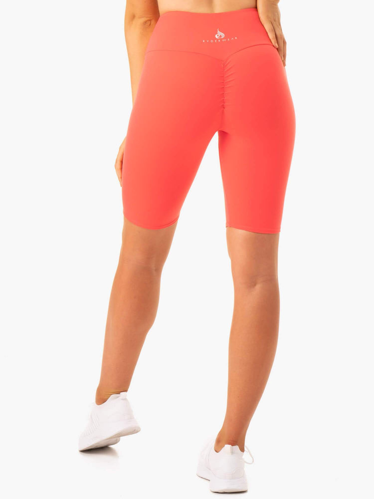 Shorts Ryderwear Staples Scrunch Bum Bike Corail Femme | FKI-24868554