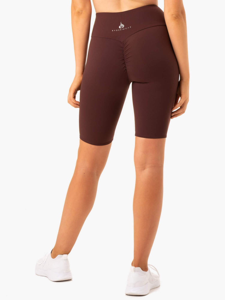 Shorts Ryderwear Staples Scrunch Bum Bike Chocolat Femme | LDI-56047663