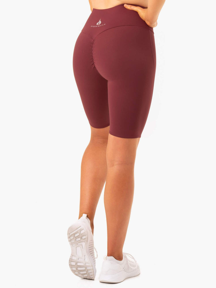 Shorts Ryderwear Staples Scrunch Bum Bike Bordeaux Femme | QKU-59501524