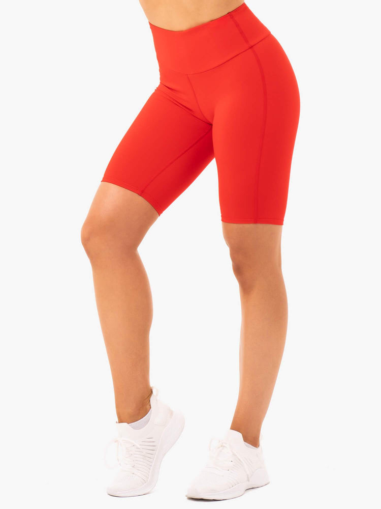 Shorts Ryderwear Staples Bike Rouge Femme | COW-20698264