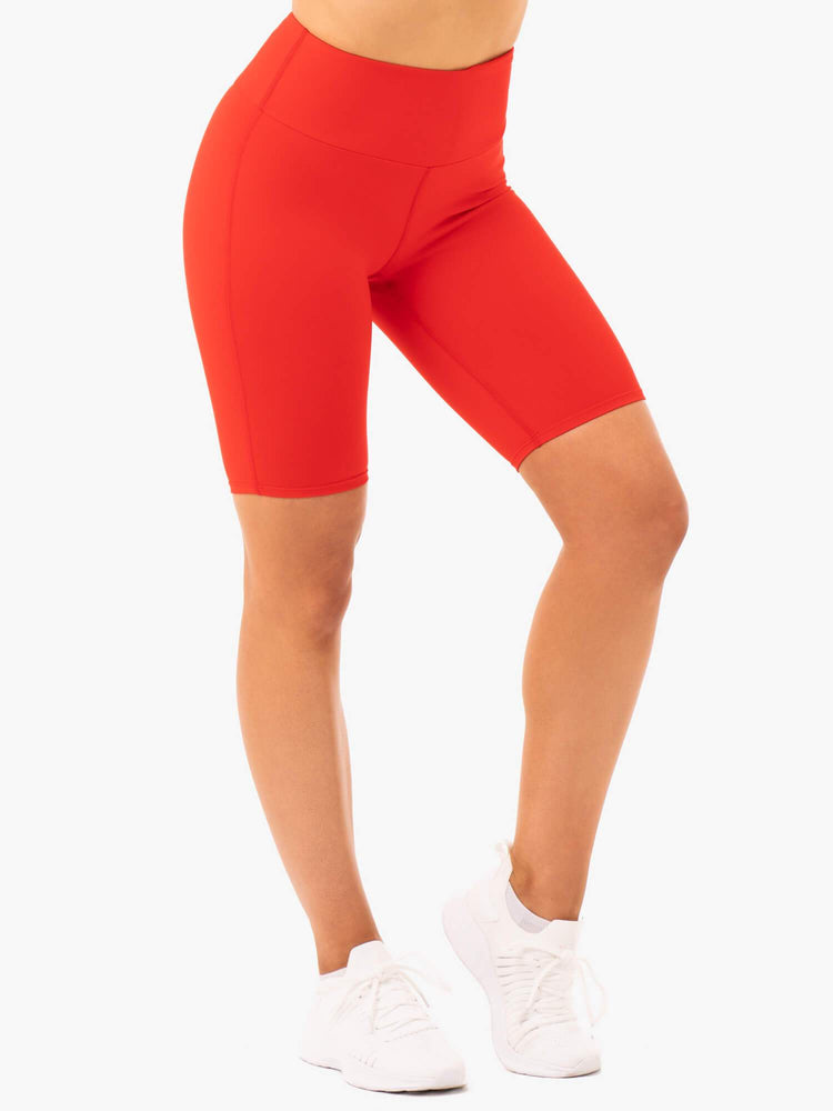 Shorts Ryderwear Staples Bike Rouge Femme | COW-20698264