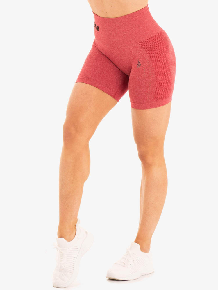 Shorts Ryderwear Seamless Staples Rouge Femme | STV-20129365