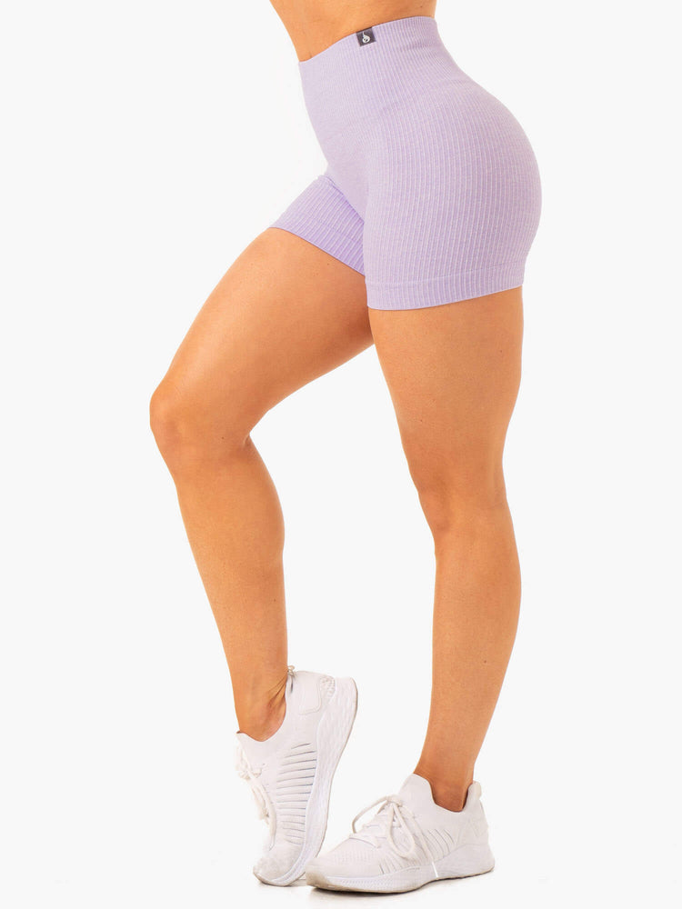 Shorts Ryderwear Rib Seamless Lavande Femme | PJI-46086184