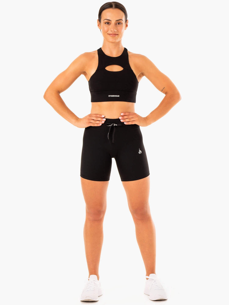 Shorts Ryderwear Replay High Waisted Noir Femme | SJN-51989336