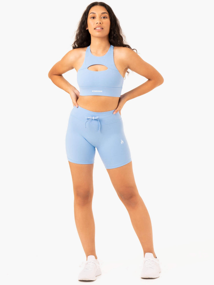 Shorts Ryderwear Replay High Waisted Bleu Femme | AKH-16562516