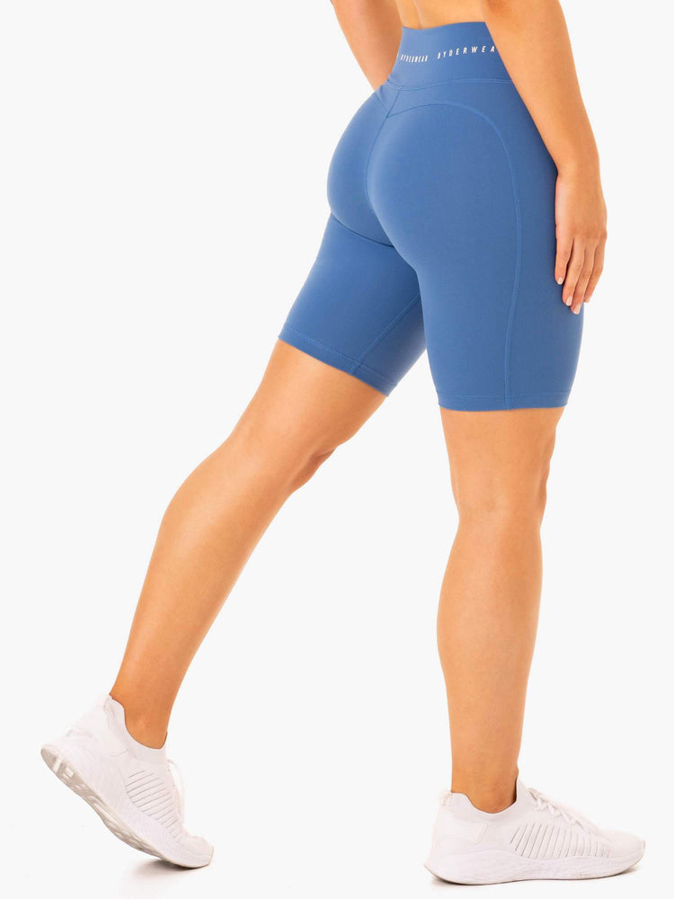 Shorts Ryderwear Reflex High Waisted Bike Bleu Femme | BEZ-86560781