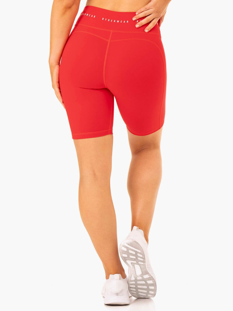 Shorts Ryderwear Reflex High Waisted Bike Rouge Femme | GQH-11865782