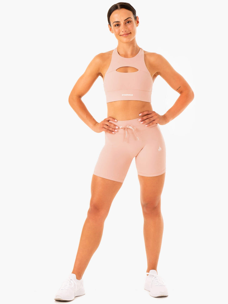 Shorts Ryderwear Replay High Waisted Beige Femme | MST-85534501