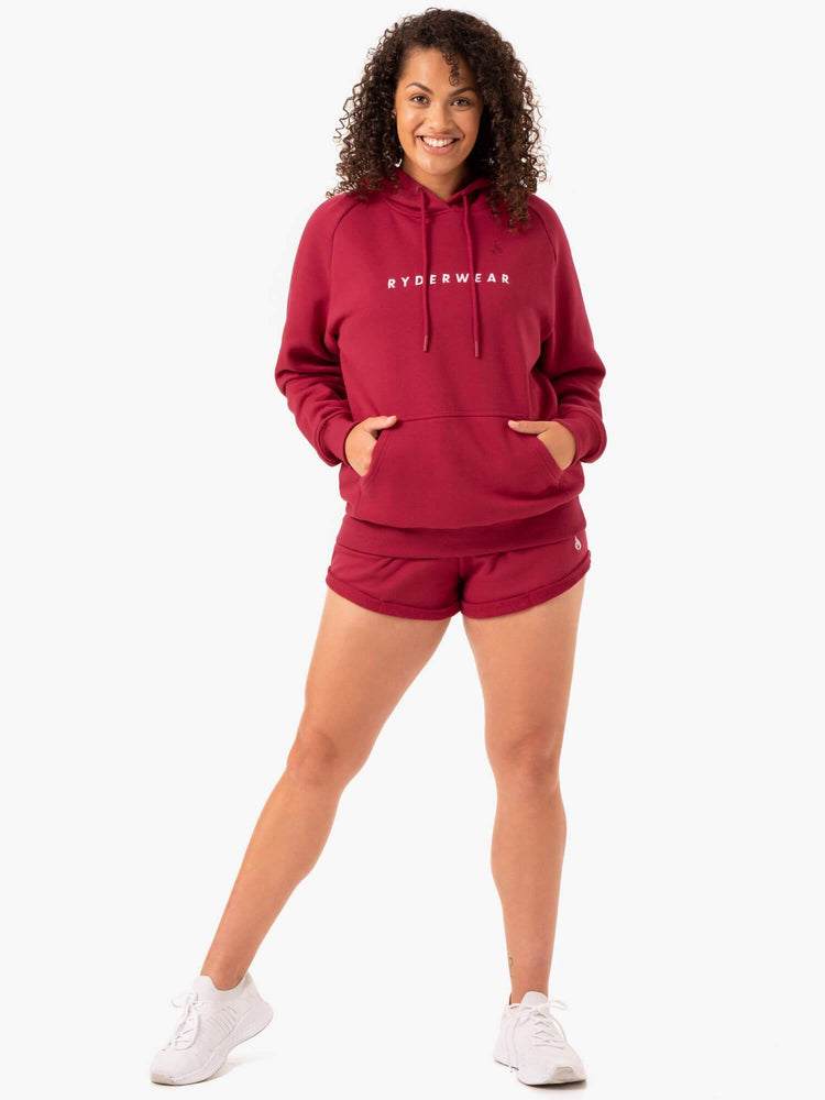 Shorts Ryderwear Off Duty Fleece Bordeaux Femme | OSX-60674333