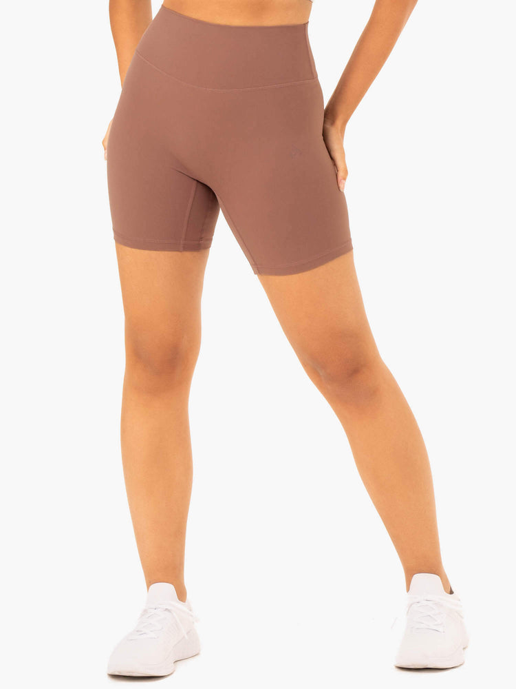 Shorts Ryderwear Nkd Refine High Waisted Beige Femme | DRM-36538626