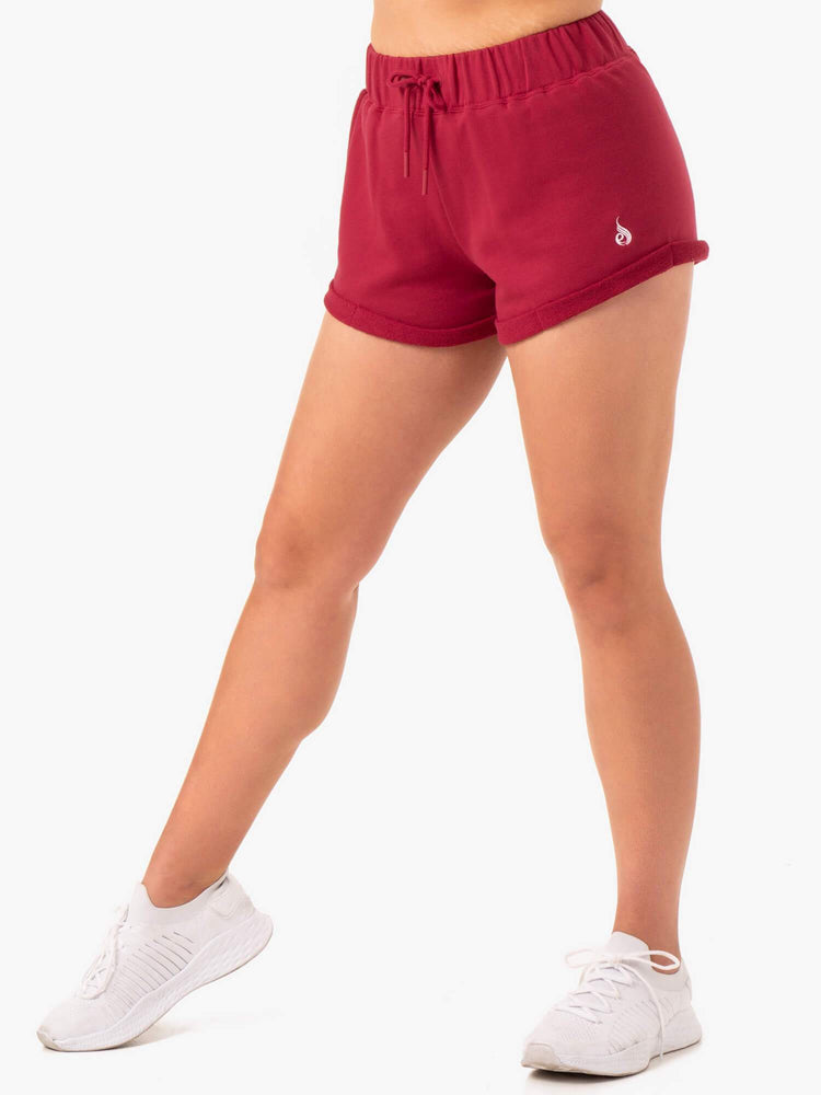 Shorts Ryderwear Off Duty Fleece Bordeaux Femme | OSX-60674333