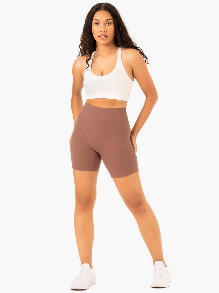 Shorts Ryderwear Nkd Refine High Waisted Beige Femme | DRM-36538626