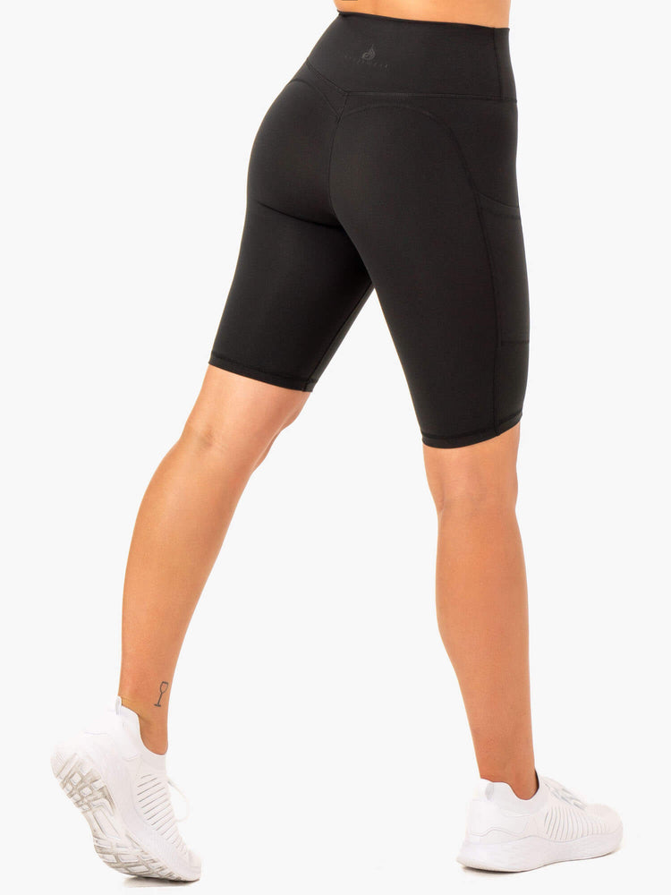 Shorts Ryderwear Reset High Waisted Pocket Bike Noir Femme | NFX-16768814