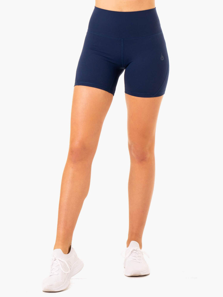 Shorts Ryderwear Nkd Align Bleu Marine Femme | KIN-36641665