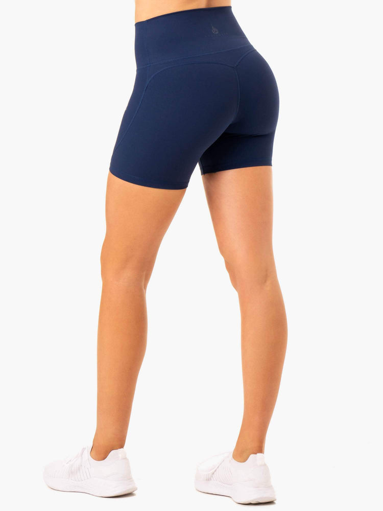 Shorts Ryderwear Nkd Align Bleu Marine Femme | KIN-36641665