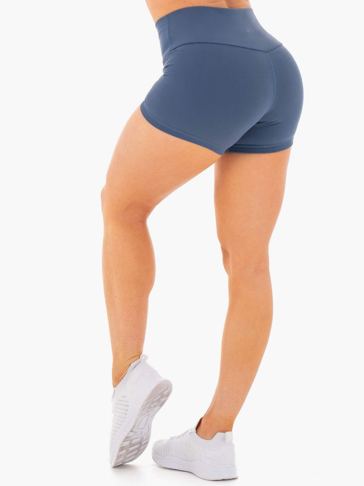 Shorts Ryderwear Motion High Waisted Bleu Femme | MUN-00051951