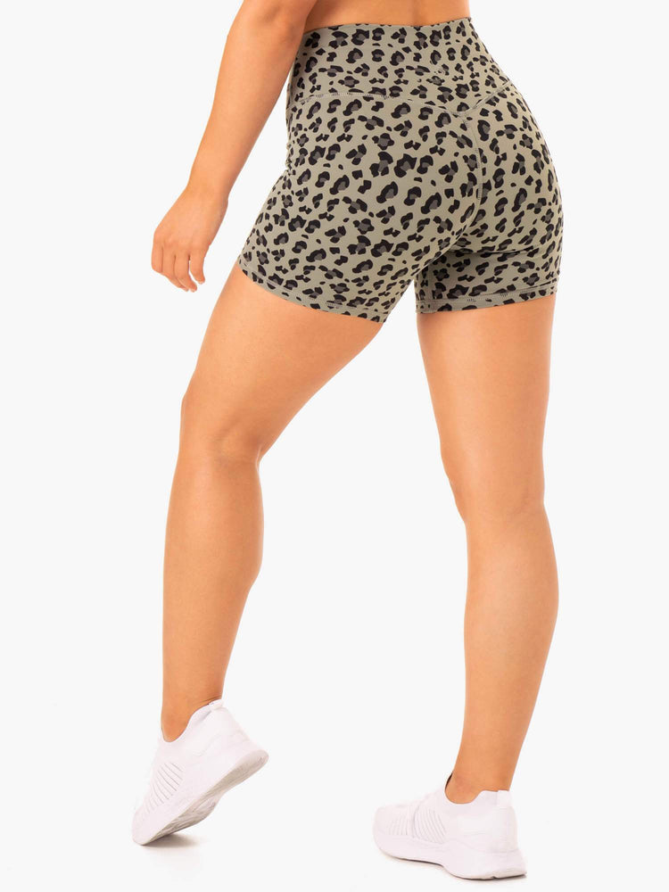 Shorts Ryderwear Hybrid Mid Length Kaki Femme | XPQ-57135162