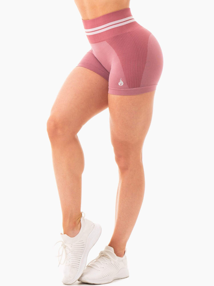 Shorts Ryderwear Freestyle Seamless High Waisted Rose Femme | MEM-07857235