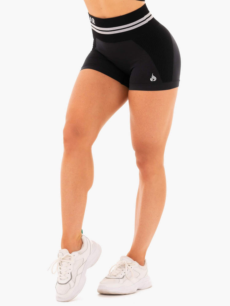 Shorts Ryderwear Freestyle Seamless High Waisted Noir Femme | ZFL-65935180