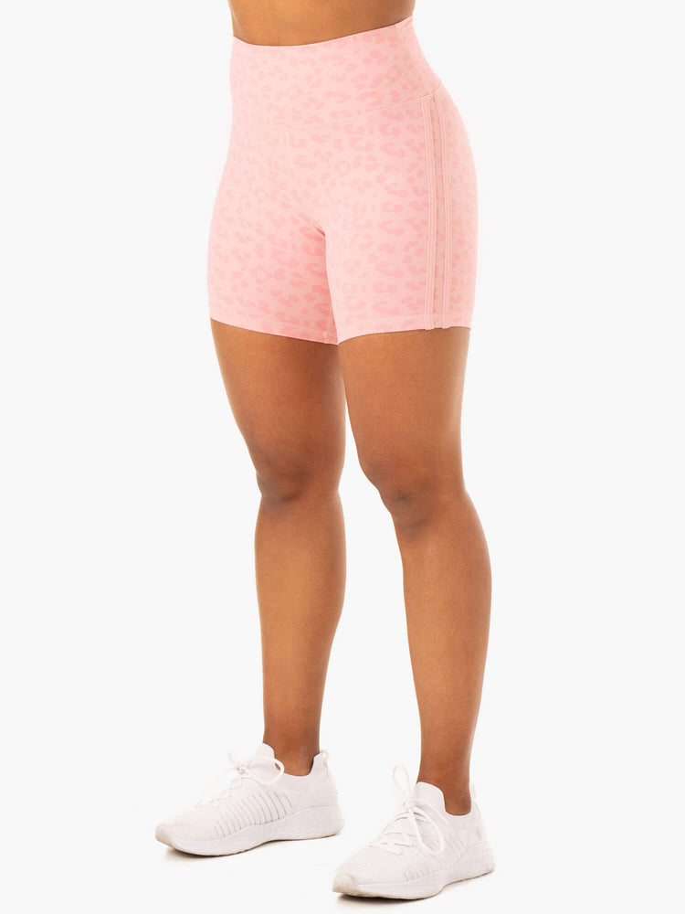 Shorts Ryderwear Evolution High Waisted Scrunch Rose Femme | QOA-53974383