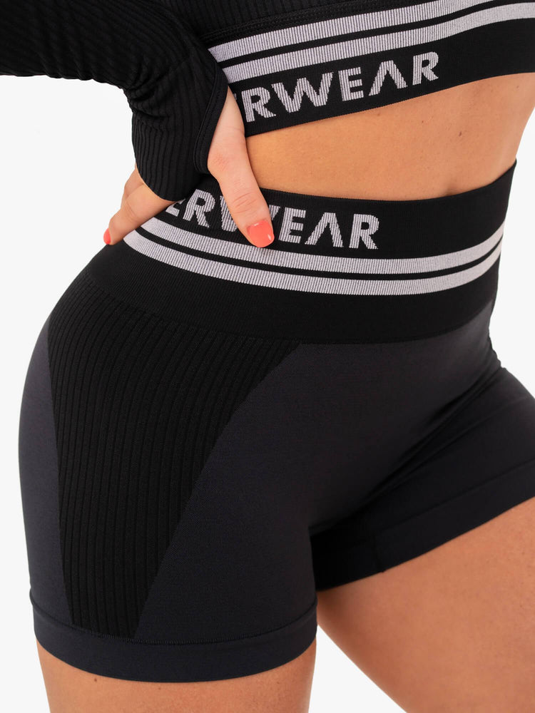 Shorts Ryderwear Freestyle Seamless High Waisted Noir Femme | ZFL-65935180