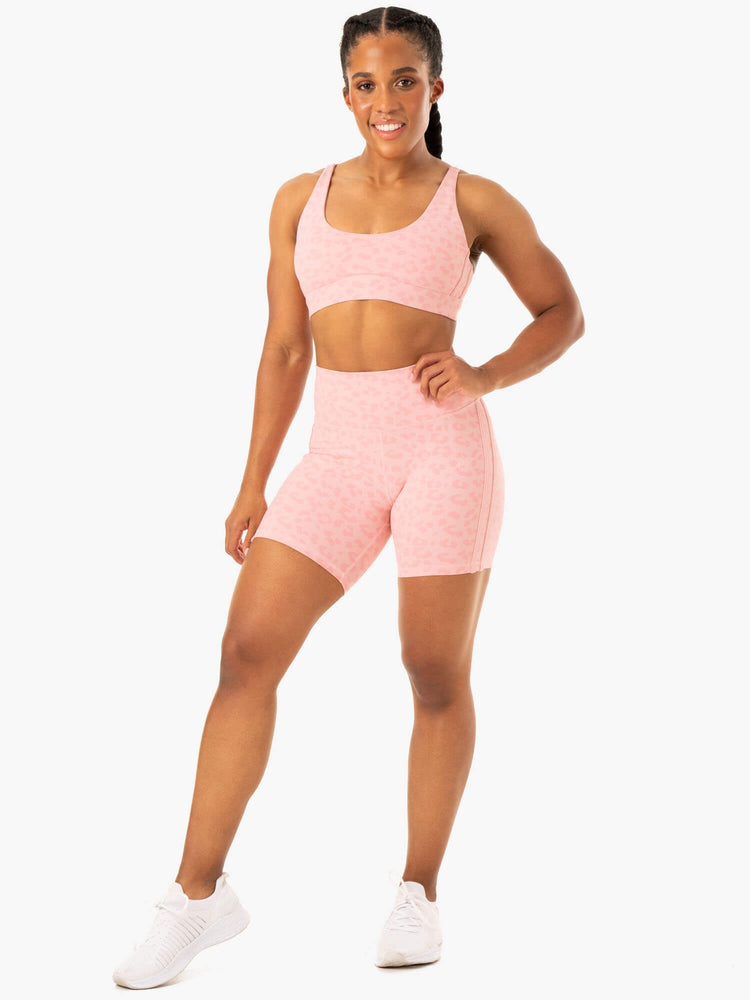 Shorts Ryderwear Evolution High Waisted Scrunch Rose Femme | QOA-53974383