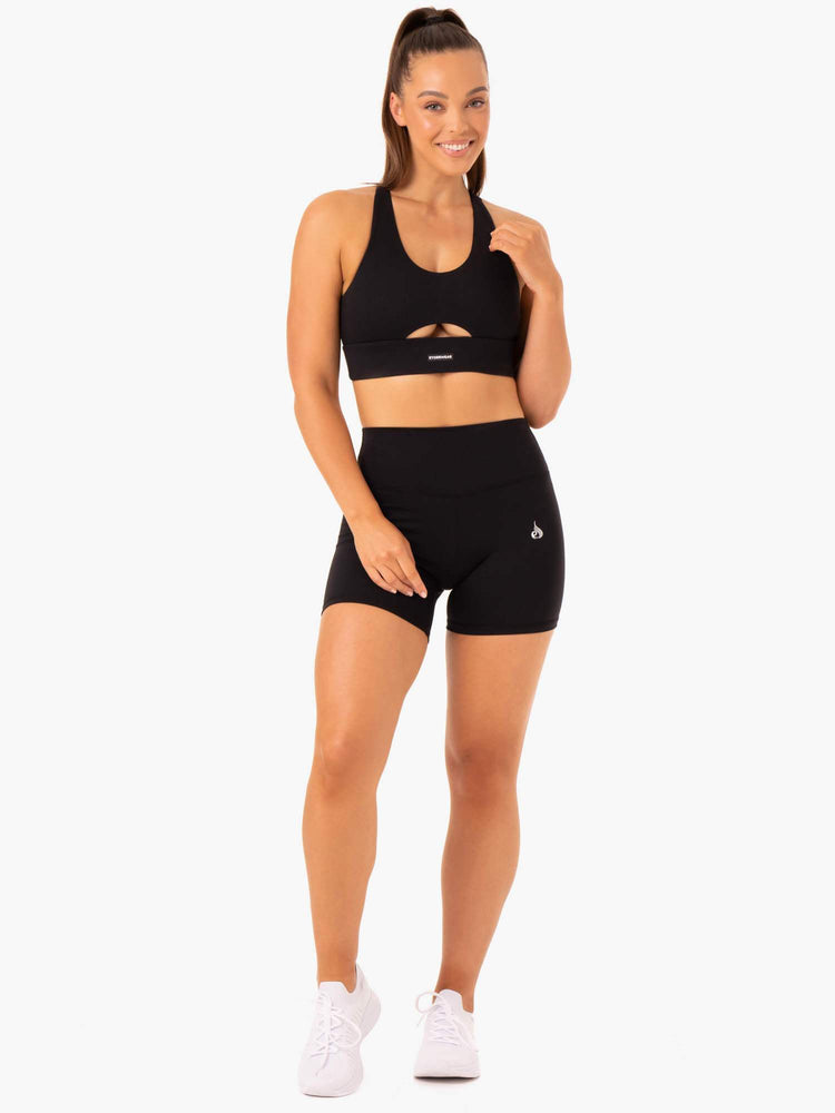 Shorts Ryderwear Base High Waisted Noir Femme | RNO-54405908