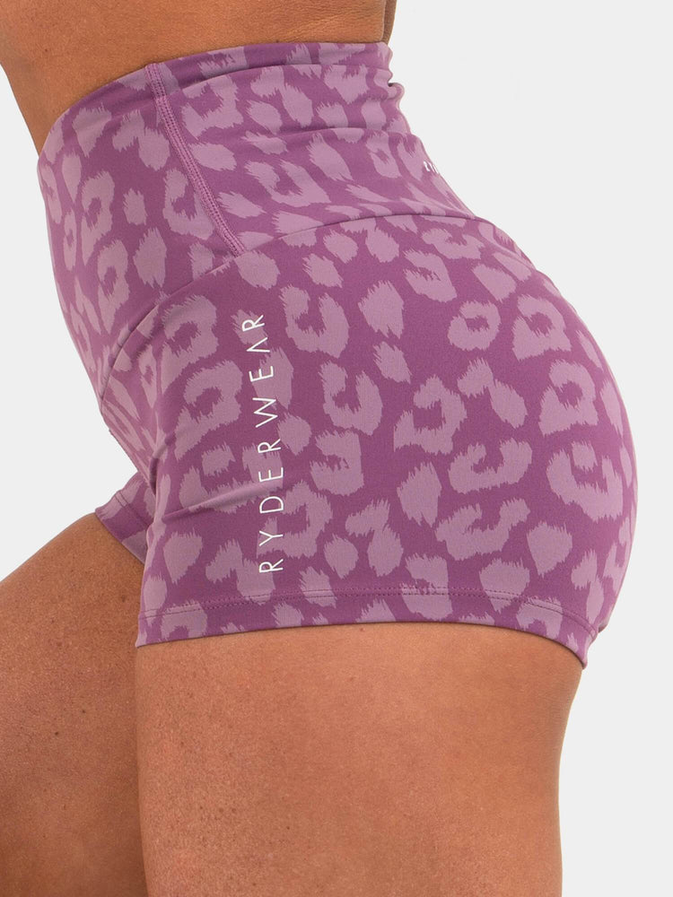 Shorts Ryderwear Animal Scrunch Bum Violette Femme | LRW-72293725