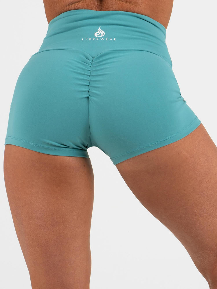 Shorts Ryderwear Animal Scrunch Bum Turquoise Femme | WUG-53403586