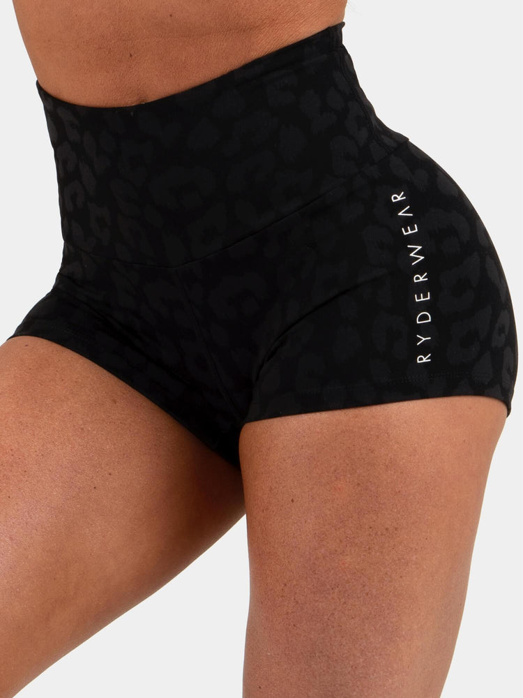 Shorts Ryderwear Animal Scrunch Bum Noir Femme | JQQ-22493302