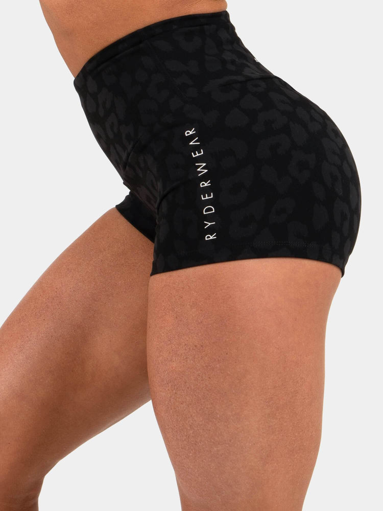 Shorts Ryderwear Animal Scrunch Bum Noir Femme | JQQ-22493302