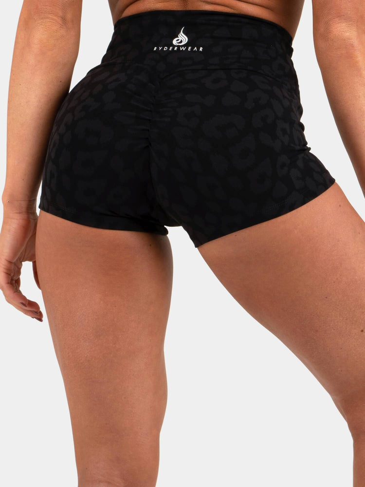 Shorts Ryderwear Animal Scrunch Bum Noir Femme | JQQ-22493302