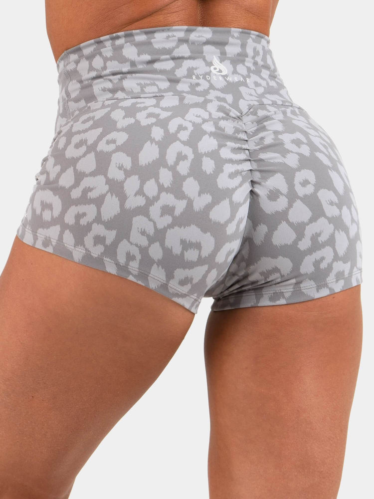 Shorts Ryderwear Animal Scrunch Bum Grise Femme | STV-97005930