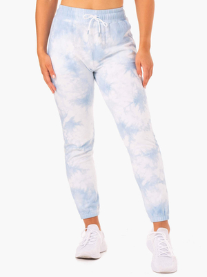 Pantalon Ryderwear Tie Dye High Waisted Piste Bleu Femme | OLO-70839332