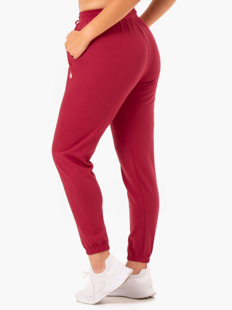 Pantalon Ryderwear Off-Duty Fleece Piste Bordeaux Femme | FFU-46191859