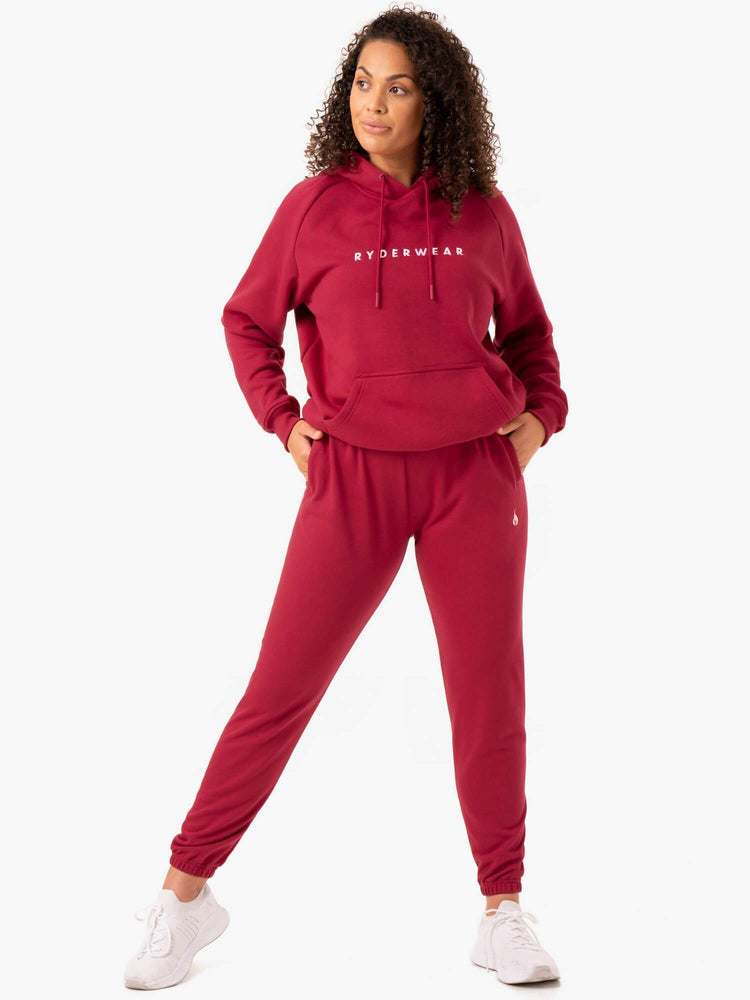 Pantalon Ryderwear Off-Duty Fleece Piste Bordeaux Femme | FFU-46191859