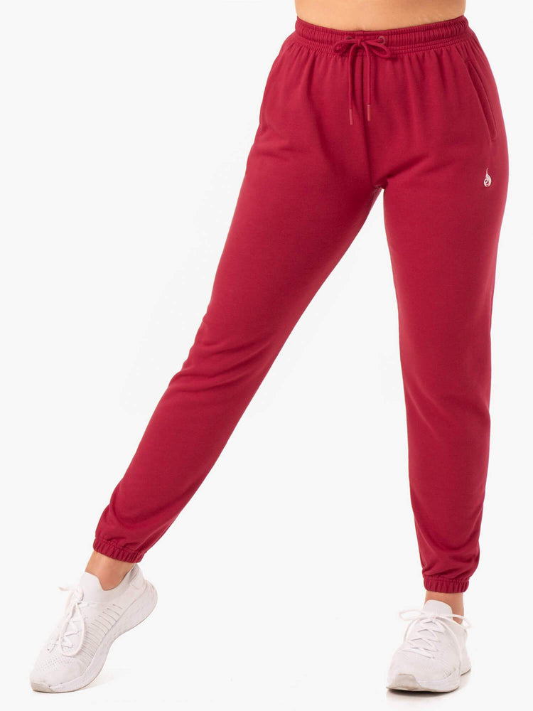 Pantalon Ryderwear Off-Duty Fleece Piste Bordeaux Femme | FFU-46191859