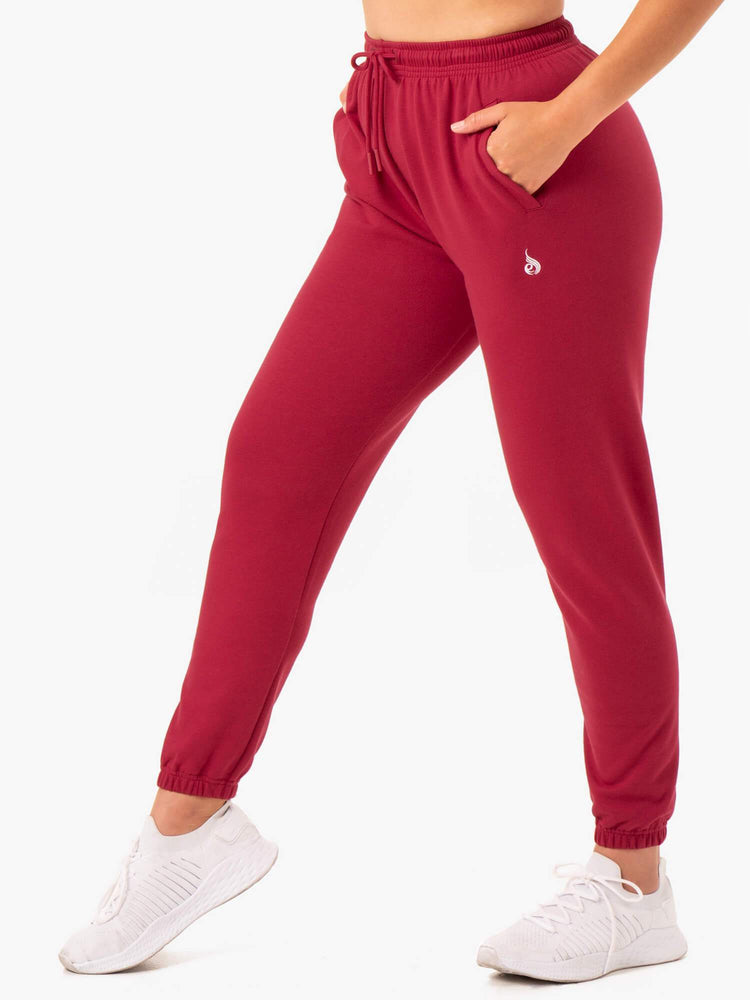 Pantalon Ryderwear Off-Duty Fleece Piste Bordeaux Femme | FFU-46191859