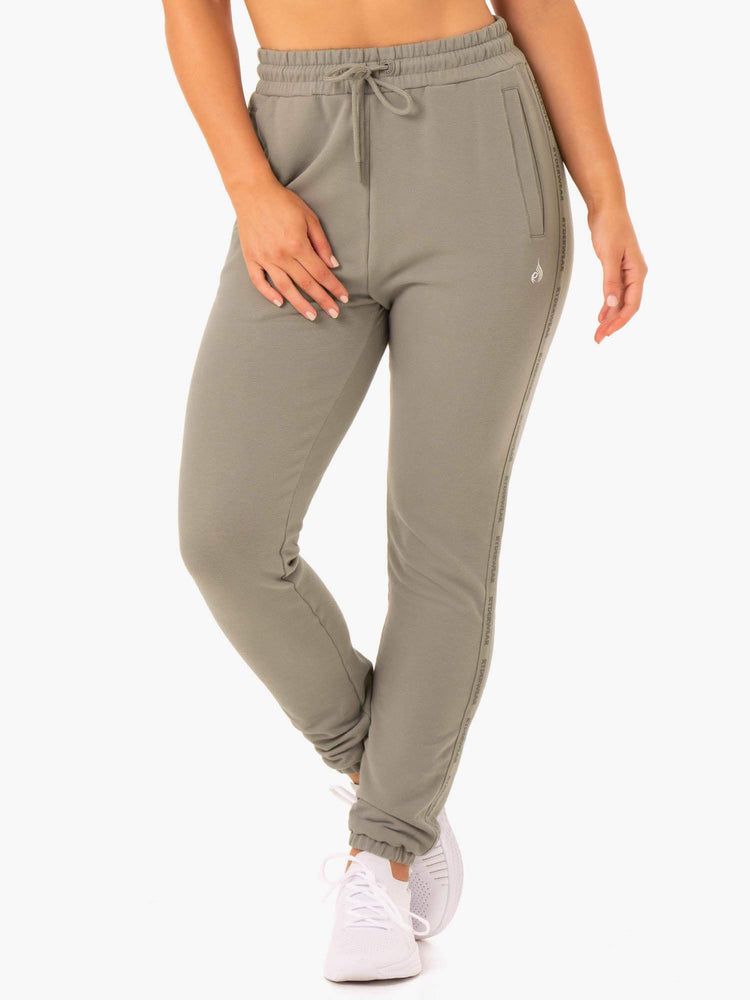 Pantalon Ryderwear Base High Waisted Piste Kaki Femme | MQT-90438482