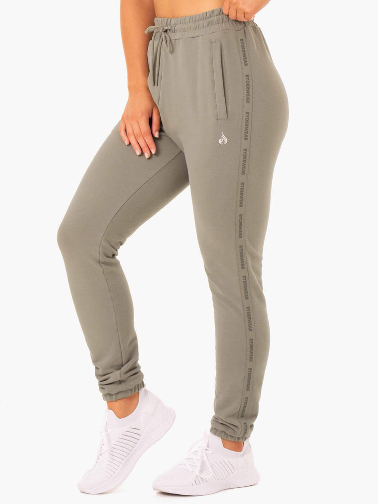 Pantalon Ryderwear Base High Waisted Piste Kaki Femme | MQT-90438482