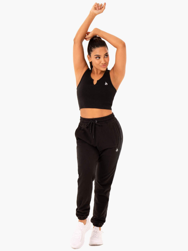 Pantalon Ryderwear Base High Waisted Piste Noir Femme | REA-75898772