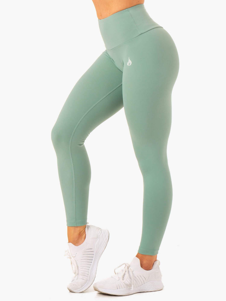 Leggings Ryderwear Vital High Waisted Scrunch Vert Olive Femme | ZZD-95983389